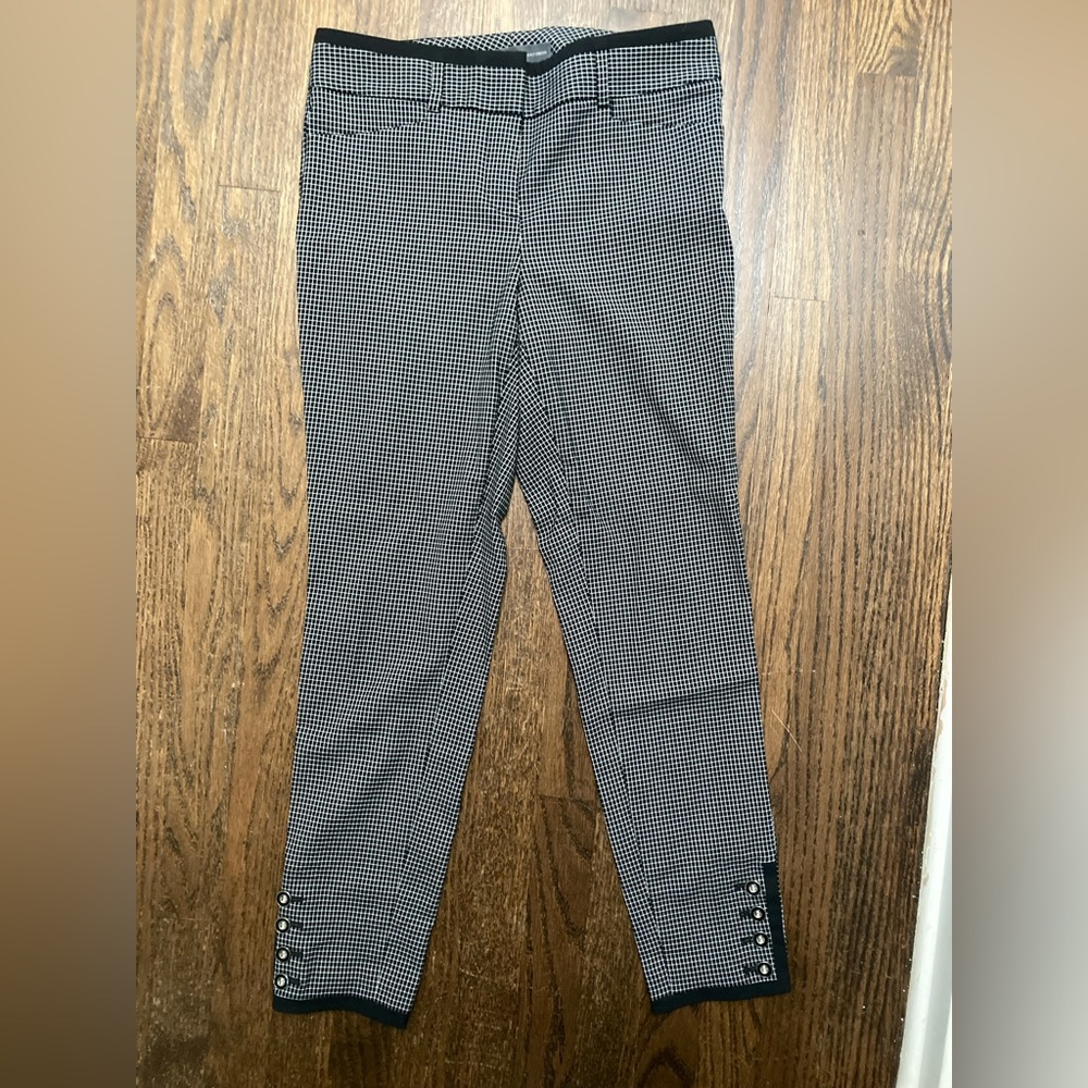 Plaid cropped dress pants